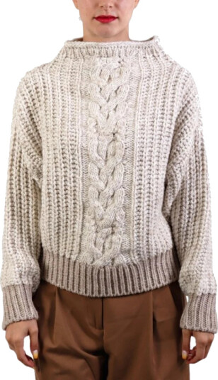 Liu Jo Dame Strikkevarer Beige M,
