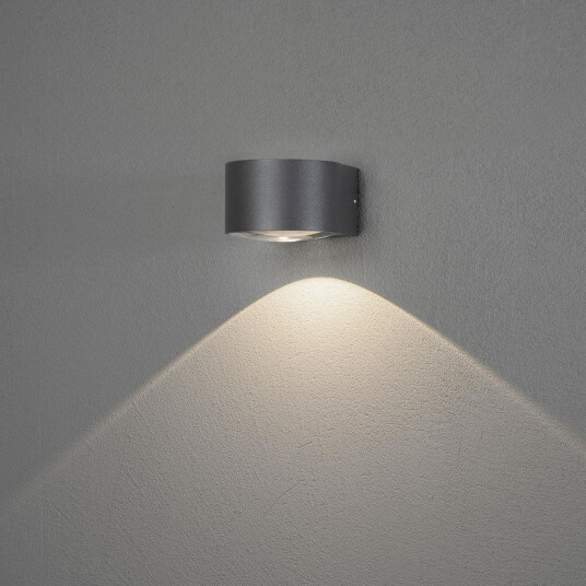 Konstsmide Gela vegglampe utendørs ned 6W IP54 - Mørk grå