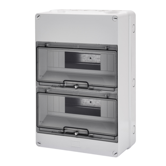 Gewiss Kapsling 24 Moduler 40CD U/J+N Skinne IP55 375x250x135 mm