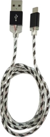 Lc Power Usb-Kabel Usb M Til Micro-Usb Type B M 2 A 1 M Svart Sølv