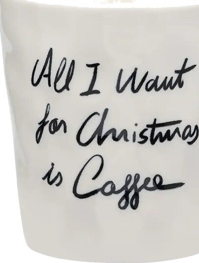 Anna + Nina All I Want Is Coffee Cup - WHITE - One Size