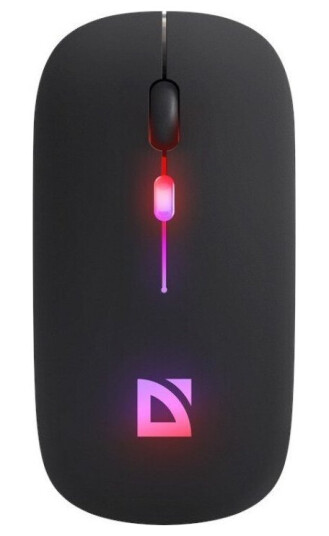 Defender Mus Touch Trådløs Lydløs Mus Mm-997 Batteri 800/1200/1600 Dpi Svart