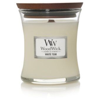 Woodwick White Teak Mini