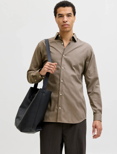 Jack & Jones Jprblaparker Shirt L/S Noos   Beige   XL