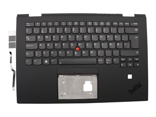 Lenovo Chicony - erstatningstastatur for bærbar PC - med Trackpoint, UltraNav - QWERTY - Dansk - svart - med top cover (black)