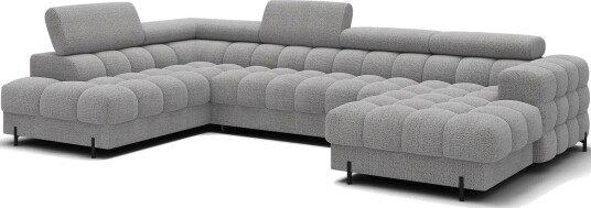 Feraria 6 seters Bubblig sovesofa med divan og sjeselong oppbevaring Venstre Royal 03