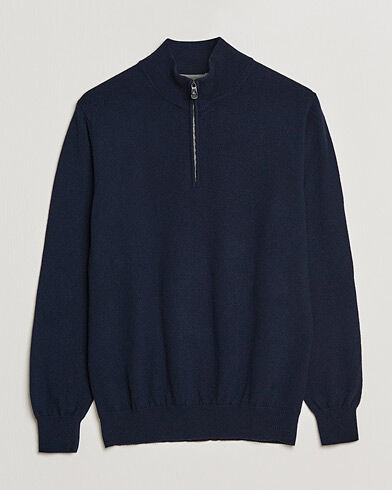 Piacenza Cashmere Cashmere Half Zip Sweater Navy Piacenza Cashmere Cashmere Half Zip Sweater Navy