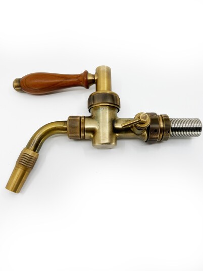 LUKR Nostalgie tap brass patina Side Pour tappekran med EU shank