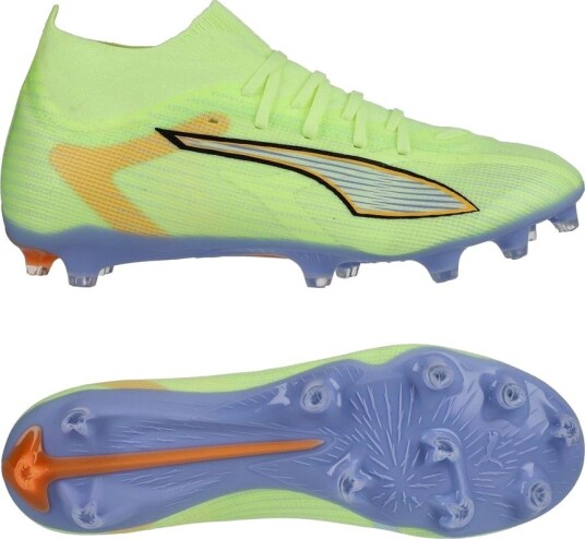 PUMA Ultra 6 Match + FG/AG Light Up Grønn/Isblå/lavendel Kvinner størrelse 41