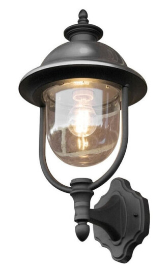 Konstsmide Parma vegglampe opp - Svart/Rustfritt stål Konstsmide Parma vegglampe opp - Svart/Rustfritt stål