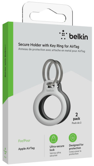 Belkin Secure AirTag-holdere 2-pakning Hvit for Apple AirTag Belkin Secure AirTag-holdere 2-pakning Hvit for Apple AirTag