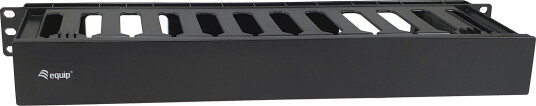 Equip 19" Rack Mount Kabel med Plast og Stål, 1U, Sort