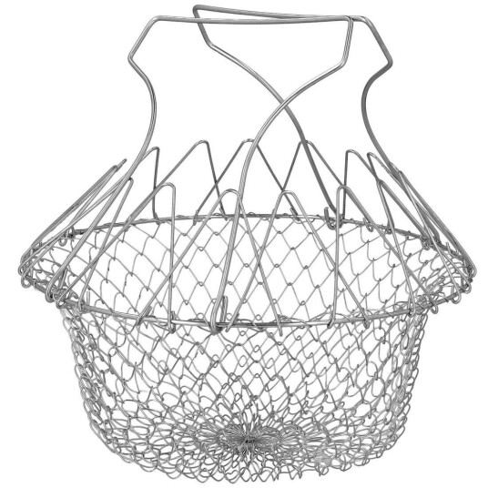 Sammenleggbar Frityrkurv i Rustfritt Stål - 23 cm