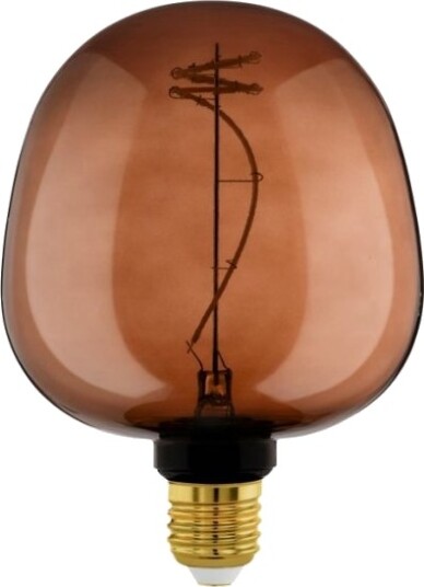 Eglo E27 Led G125 Cognacfarvet Dekorationspære Med Spiral Og Varmt Hvidt Lys Eglo E27 Led G125 Cognacfarvet Dekorationspære Med Spiral Og Varmt Hvidt Lys