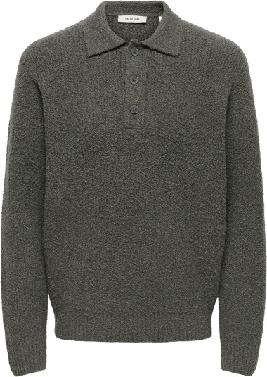 ONLY & SONS Onsdale Rlx Ls Polo Knit Noos BELUGA XXL ONLY & SONS Onsdale Rlx Ls Polo Knit Noos BELUGA XXL