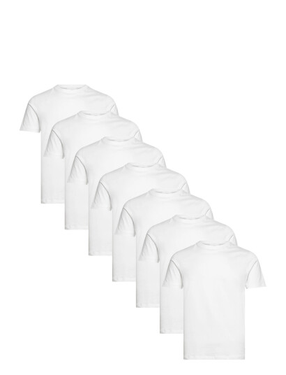 Lindbergh Basic O Neck Tee S/S 7 Pack   White   M