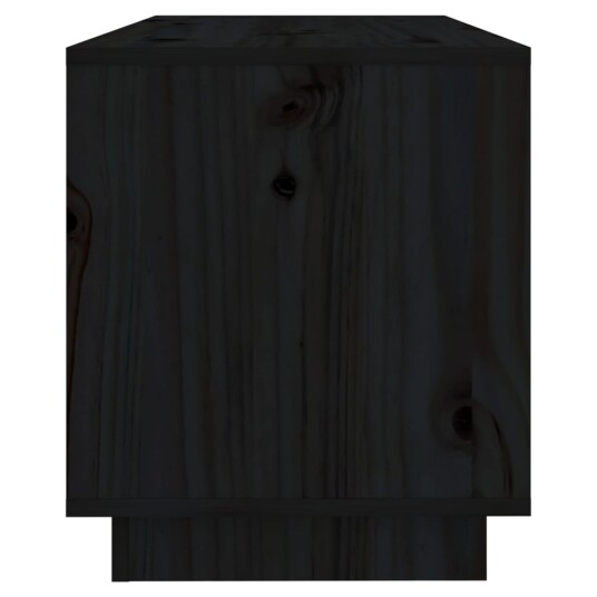 vidaXL TV-benk svart 74x34x40 cm heltre furu