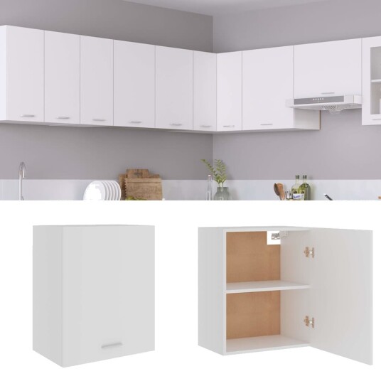vidaXL Hengende skap hvit 50x31x60 cm sponplate vidaXL Hengende skap hvit 50x31x60 cm sponplate