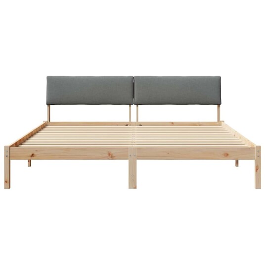Sengestamme brun og mørkegrå 180 x 200 cm Heltre furu
