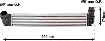 Intercooler VAN WEZEL 43004411