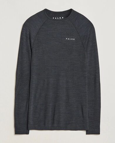 Falke Long Sleeve Wool Tech Shirt Black