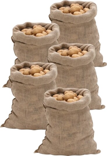  Jutesekker 5 stk 60x105 cm 100% jute 220 gsm 155777