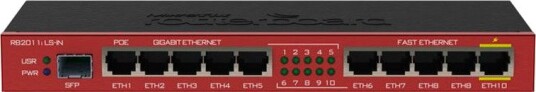 MikroTik RB2011iLS-IN PoE Routerboard 10 Porter 10/100Mbps 6W