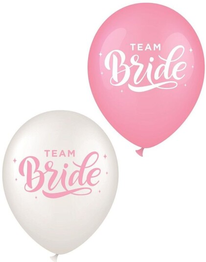 6 stk 30 cm Ballonger Team Bride