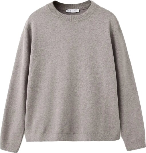 Mango 100% Cotton Fine Knit Sweater Brown 7 8