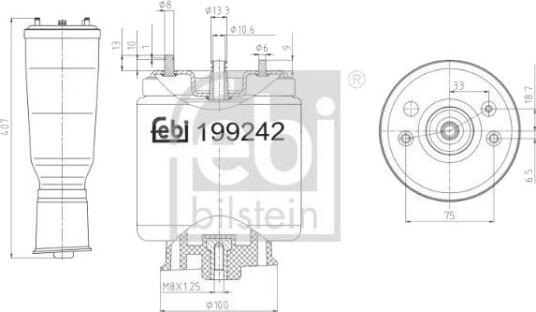 FEBI BILSTEIN 199242 Luftbelg, fjæring