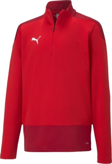 PUMA Treningsskjorte teamGOAL 23 1/4 glidelås rød/Chilipepper Barn størrelse YM/140 cm