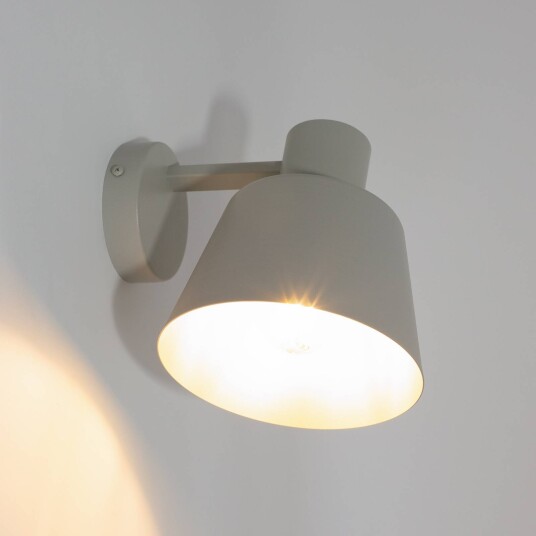 Sigma Vegglampe Dunka taupe 1 lyskilde stål E27 høyde 17 cm