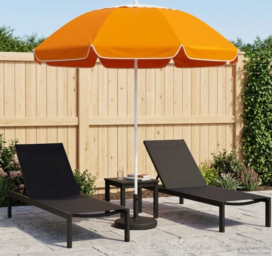 vidaXL Hageparasol 240 cm 170T polyester Oransje