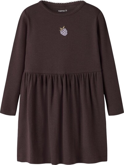 Name It Kjole   NmfOnaya   Chocolate Plum   Name It   5 år (110)   Kjole   Brun