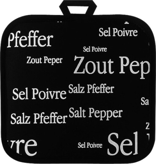 Vivaraise Sel&Poivre Potholder Black 20X20 Vivaraise Sel&Poivre Potholder Black 20X20