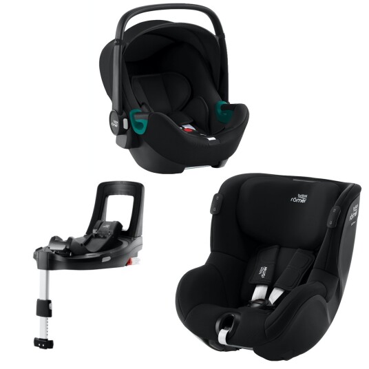 Bilstolpakke iSense  Britax BabySafe + Dualfix + Base Space Black