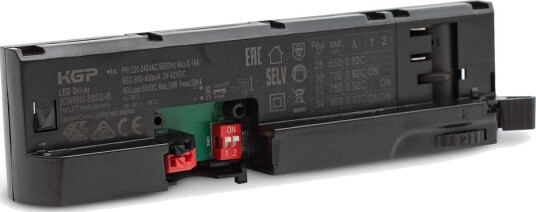 Erstatningsdriver for skinnespot   Svart Passer til 3 faset skinnespot 24 42V 650 800mA