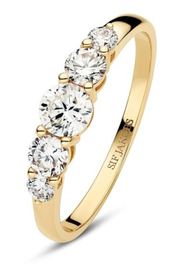Sif Jakobs Diamond Tiara Ring 0.67 ct Gull 50 Eurosize