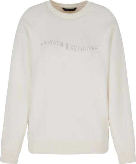 Armani Exchange Dame Gensere & Hettegensere Hvit M, Armani Exchange Dame Gensere & Hettegensere Hvit M,