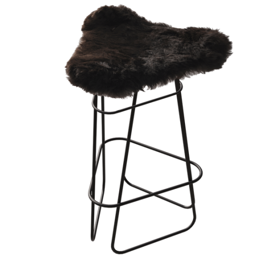 Cuero Iceland Barstol 65 cm Sort / Shorn Black
