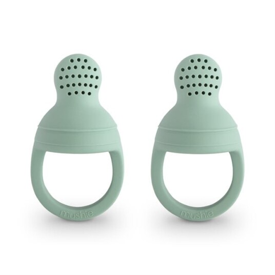 Mushie Cambridge Blue Silikon Fresh Food Feeder 2-Pakning