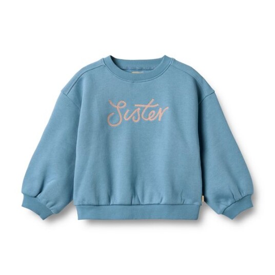 Wheat Sweatshirt L/S Embroidery Eliza - Blue - 122