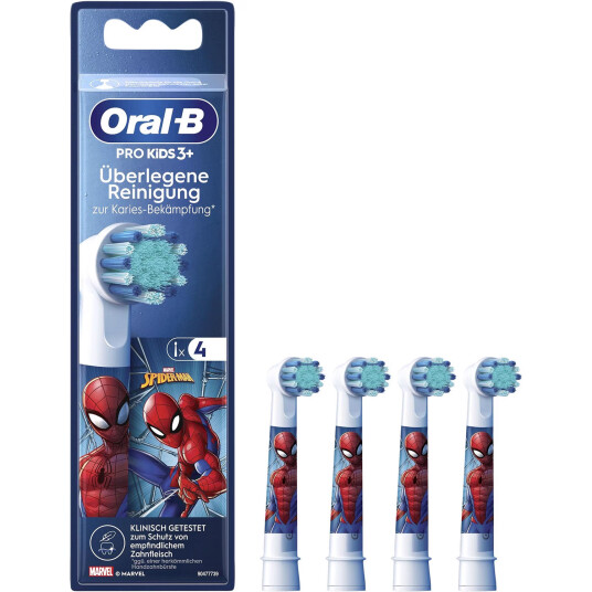 Oral-B PRO Børstehoder Til Barn 4 stk. Spider-Man