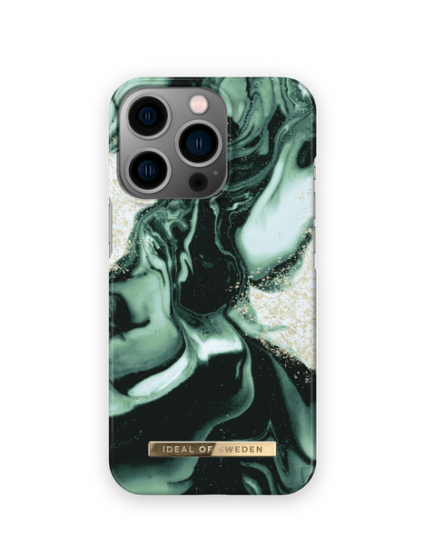 IDEAL OF SWEDEN Golden Olive Marble Fashion Case for iPhone 13 Pro