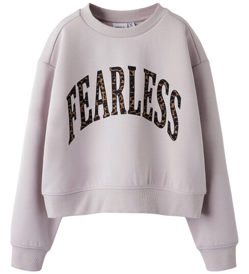 Name It Collegegenser Kort NkfBima Lilac Marble 6 år 116 Collegegenser Lilla