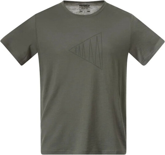 Bergans Vaagaa Adventure Merino Tee Herre Green Mud/Green Mud Triangle L
