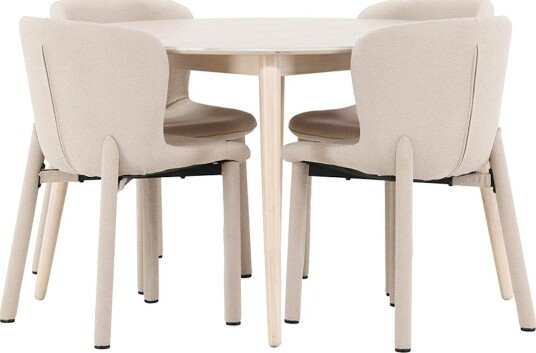 Spisegruppe Venture Home Flora Ø120 cm med 4st Astoria Spisestoler