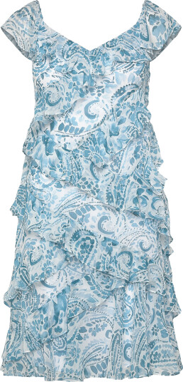 Lauren Ralph Lauren Poly Crinkle Ggt 58 Wvn Dresses Blue 42