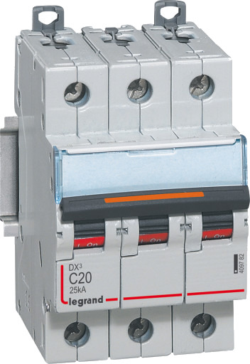 Legrand DX3 MCB automatsikring C20 3P 3M 25kA
