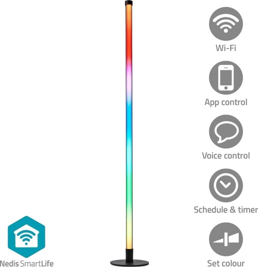 SmartLife humørlys | Wi Fi | Tube | 180 lm | RGBIC / Varm til avkjølt hvitt | 2700 6500 K | 10 W | Metall / Silikon | 1 stk. SmartLife humørlys | Wi Fi | Tube | 180 lm | RGBIC / Varm til avkjølt hvitt | 2700 6500 K | 10 W | Metall / Silikon | 1 stk.